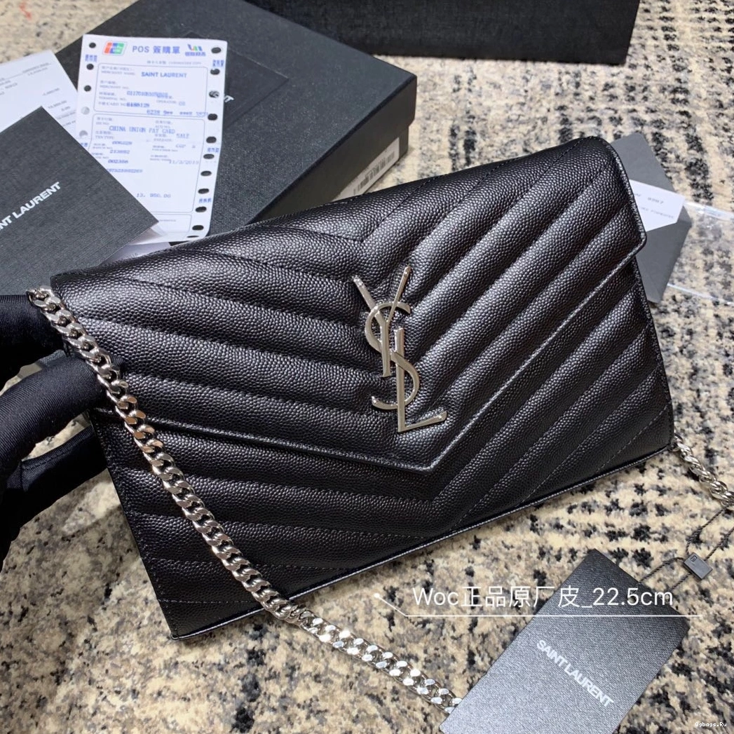 CASSANDRE YSL MATELASSÉ WALLET CHAIN 0823